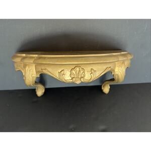 Vintage Florentine Style Ornate Gold Wall Shelf 1983 Burwood 2625 USA 12”